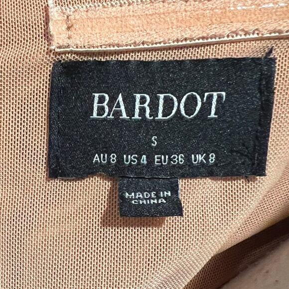 BARDOT Lithium Mesh Midi Dress In Nude Size S US4 - Picture 14 of 14